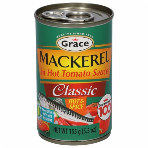 Grace® Classic Hot & Spicy Mackerel in Hot Tomato Sauce Perspective: front