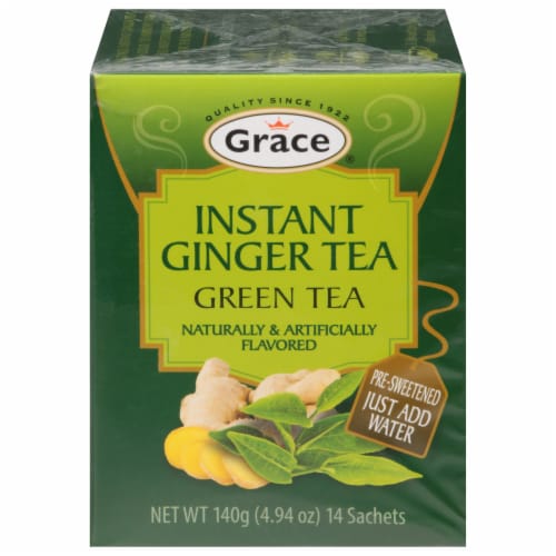 Grace® Instant Ginger Tea - Green Perspective: front