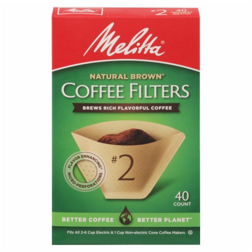 Melitta® Super Premium #2 Paper Cone Coffee Filters Perspective: front