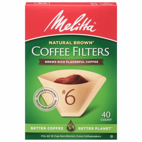Melitta® Super Premium #6 Paper Cone Coffee Filters Perspective: front