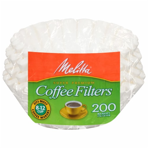 Melitta® White Paper Basket Coffee Filters Perspective: front