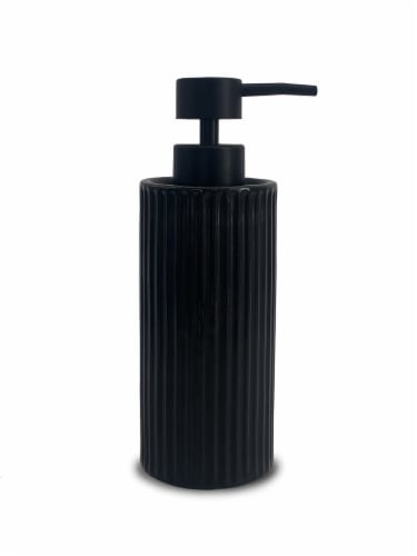 Splash Home Ceramic Soap Dispenser - Matte Black Perspective: front