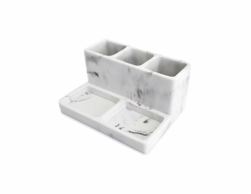 Splash home 4-in-1 Marble Vanity Organizer Perspective: front