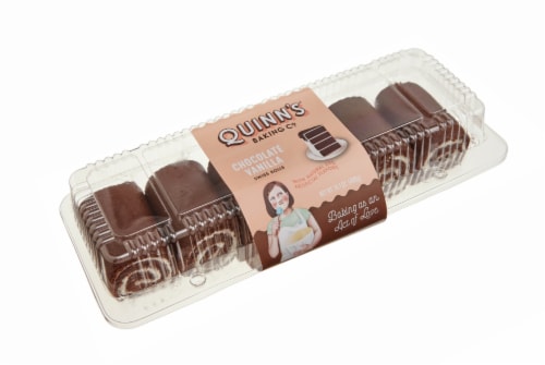Quinn's® Baking Co. Chocolate Vanilla Swiss Rolls Perspective: front