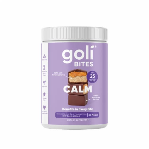 Goli® Nutrition Calm Chocolate Acai Berry Flavored Dietary Supplement Bites Perspective: front