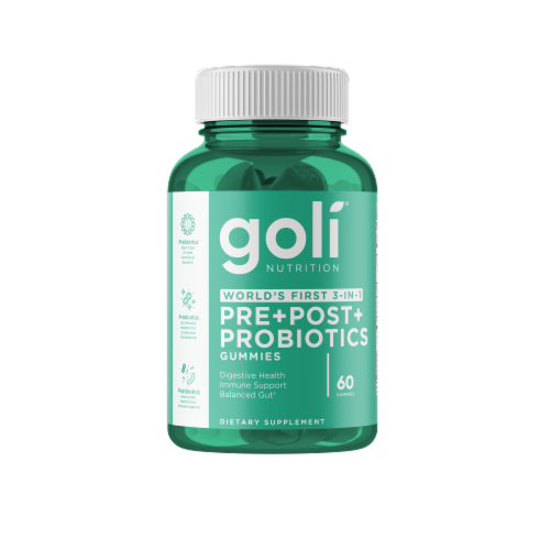Goli Nutrition® Pre+Pro+Postbiotic Gummies Perspective: front