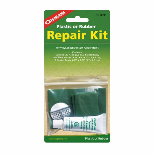 Coghlans Plastic or Rubber Repair Kit Perspective: front