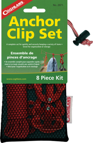 Coghlan's Anchor Clip Set - Red Perspective: front