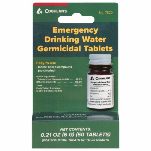 Coghlan's Emergency Drinking Water Germicidal Tablets Perspective: front
