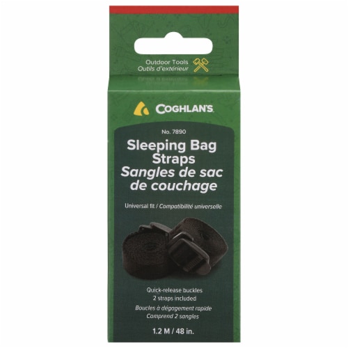 Coghlan's Sleeping Bag Straps, Black - 2 pack