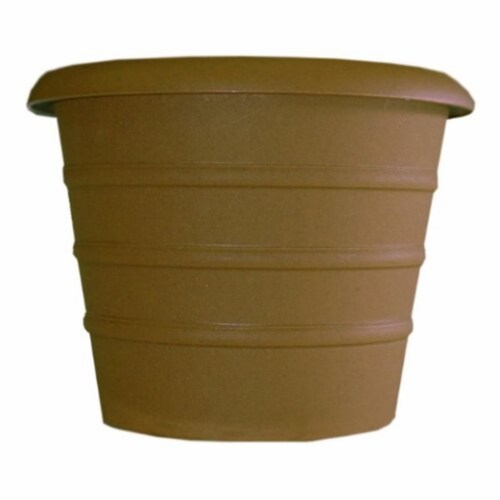HC MSA16001E21 16 in. Marina Planter, Chocolate Perspective: front