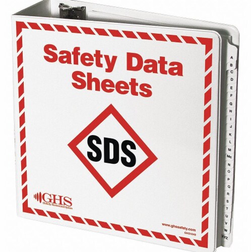 Ghs Safety Binder,Safey Data Sheets,English  GHS1008 Perspective: front