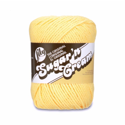 Lily® Sugar'n Cream Yarn - Yellow Perspective: front