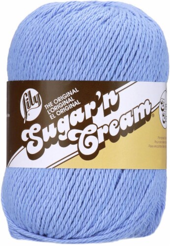 Lily Sugar'n Cream Yarn - Solids Super Size-Cornflower Perspective: front