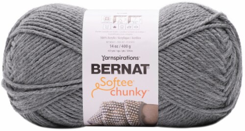 Bernat Softee Chunky Big Ball Yarn - Solids-True Grey, 1 count - Kroger