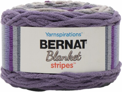 Bernat Blanket Stripes Yarn Eggplant 1 count Harris Teeter
