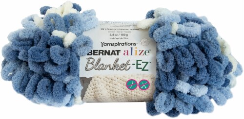 Yarnspirations Bernat Alize Blanket-EZ Seaport Teals 6.4 oz.