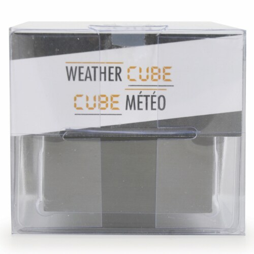 Weather Cube Indoor/Outdoor Thermometer and Alarm Clock Perspective: front