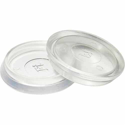 Richelieu America 235941 1.87 in. TruGuard Plastic Round Smooth Base Cup, Clear - Pack of 4 Perspective: front