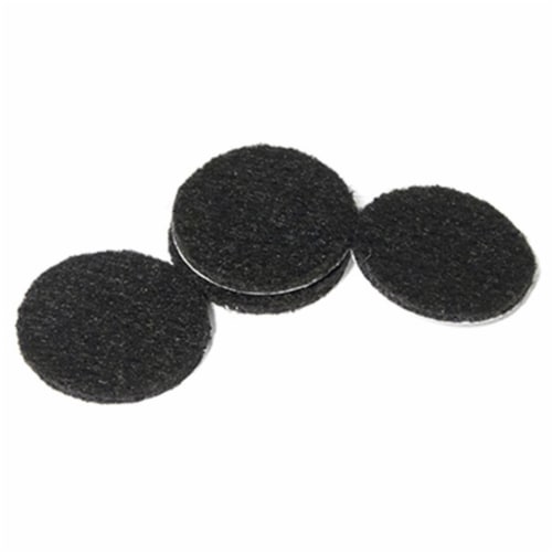 Richelieu America 235977 1.5 in. TruGuard Black Round Heavy Duty Self-Adhesive Felt Pads Bonu Perspective: front