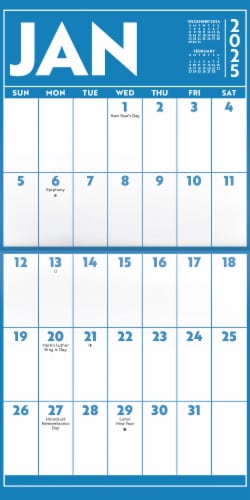 2025 Large Print 16 Month Wall Calendar by Trends International Perspective: front