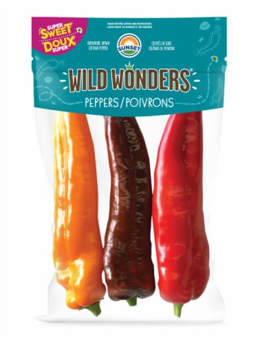 Tri-Color Bell Peppers Perspective: front