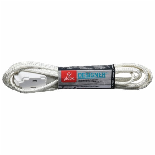 Globe Designer White Extension Cord Perspective: front