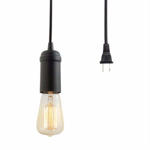 Globe Electric 2 in 1 Plug in or Hardwire Matte Black 1 lights Pendant Light Total Qty 1 Count of 1 Foods Co