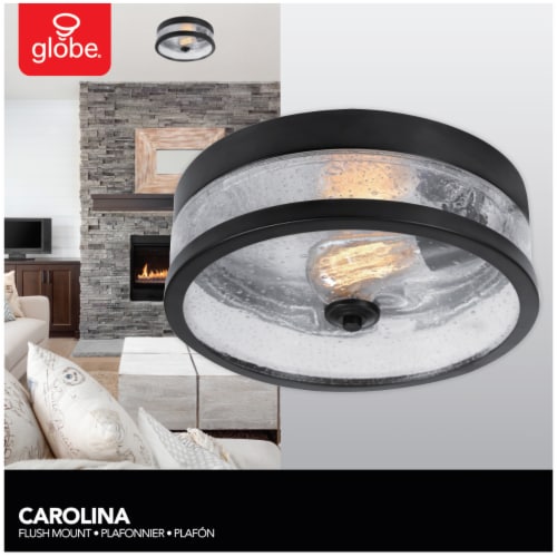 Carolina Seeded 1-Light Flush Mount Perspective: front