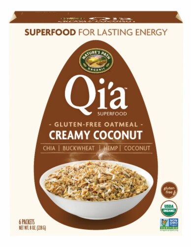 Nature's Path Organic Qia® Creamy Coconut Instant Oatmeal Perspective: front