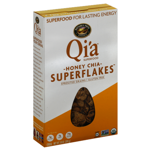 Nature's Path Organic® Qi'a™ Honey Chia Superflakes Cereal Perspective: front