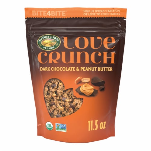 Nature's Path Love Crunch Dark Chocolate & Peanut Butter Granola Perspective: front