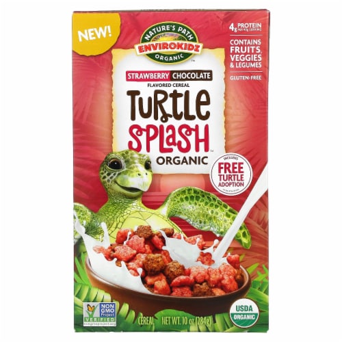 Nature’s Path Organic™ Envirokidz Strawberry Chocolate Turtle Splash Cereal Perspective: front