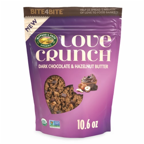 Nature's Path Love Crunch Dark Chocolate & Hazelnut Butter Granola Perspective: front