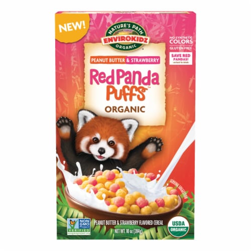 Nature’s Path EnviroKidz Organic Red Panda Puffs Peanut Butter & Strawberry Cereal