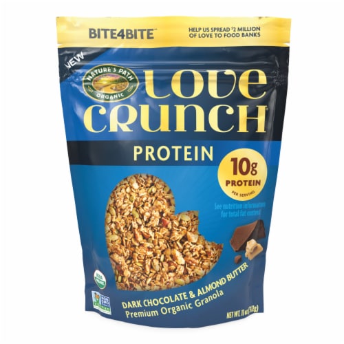 Nature's Path Organic Love Crunch® Bite4Bite™ Dark Chocolate & Almond Butter Organic Protein Granola Perspective: front