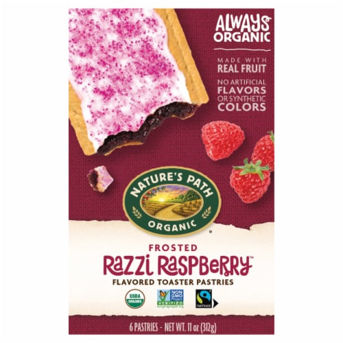Nature's Path Organic® Frosted Razzi Raspberry™ Toaster Pastries Perspective: front