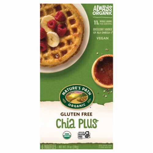 Nature's Path Organic® Gluten-Free Chia Plus Waffles Perspective: front