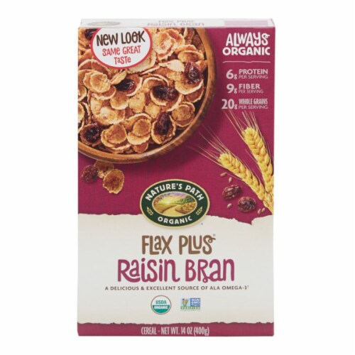 Nature's Path Organic® Flax Plus Raisin Bran Cereal Perspective: front