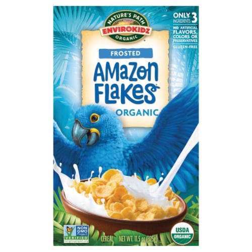 Nature's Path Envirokidz Amazon Frosted Flakes Organic Cereal Perspective: front