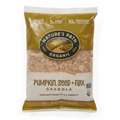 Nature's Path Organic Flax Plus Pumpkin Granola - Case of 6 - 26.4 oz. Perspective: front