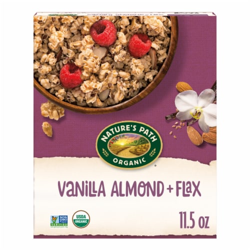 Nature's Path Vanilla Almond + Flax Granola Perspective: front