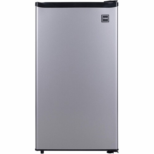 RCA 3.2 Cubic Foot Single Door Compact Mini Fridge with Freezer, Stainless  Steel, 1 Piece - Pay Less Super Markets