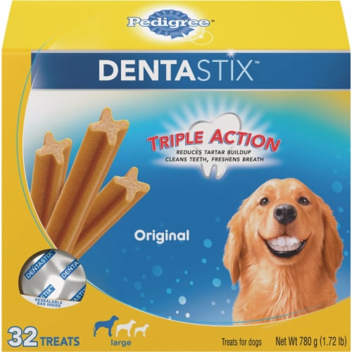 Pedigree® DentaStix™ Triple Action Original with Real Chicken Large Dog Treats Perspective: front