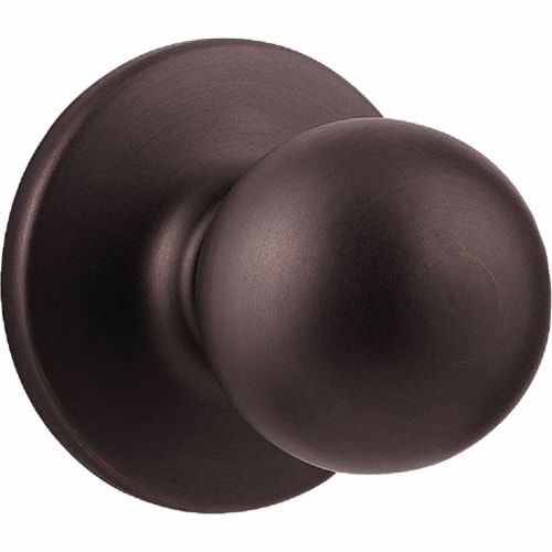 Weiser Venetian Bronze Yukon Dummy Door Knob GAC12 Y11P MS Perspective: front