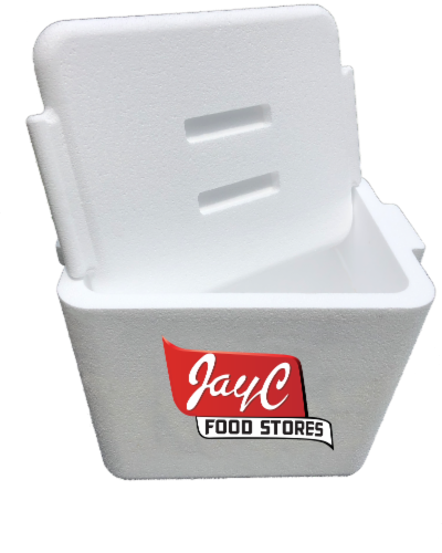 Jay C Foam Cooler with Molded Handle Perspective: front