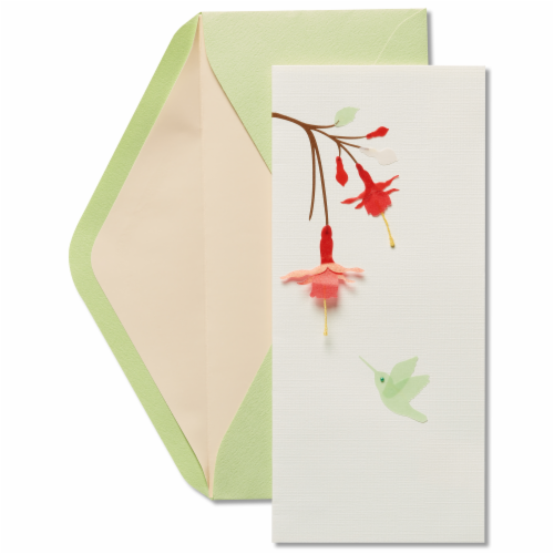 Papyrus (S26) Hummingbird Blank Card Perspective: front