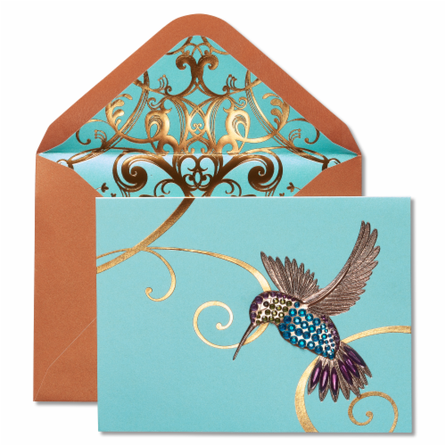 Papyrus (S28) Hummingbird Blank Card Perspective: front