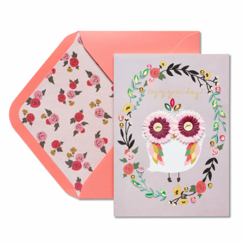 Papyrus (S10) Owl Birthday Card Perspective: front