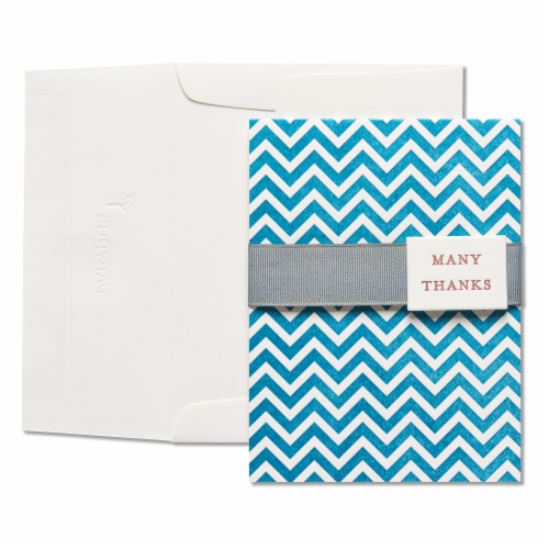PAPYRUS® Thank You Card Chevron Stripes Letterpress - Digs N